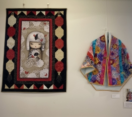 Two Asian design quilts by Sue Sunby