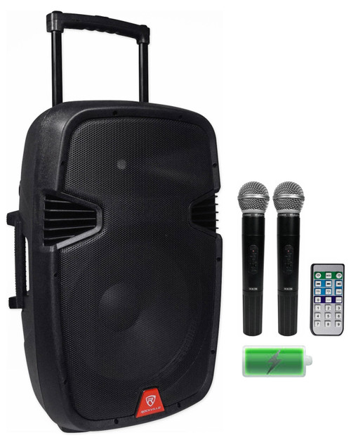 Portable sound system with microphone