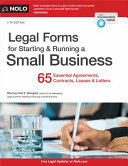 Image for "Legal Forms for Starting &amp; Running a Small Business"